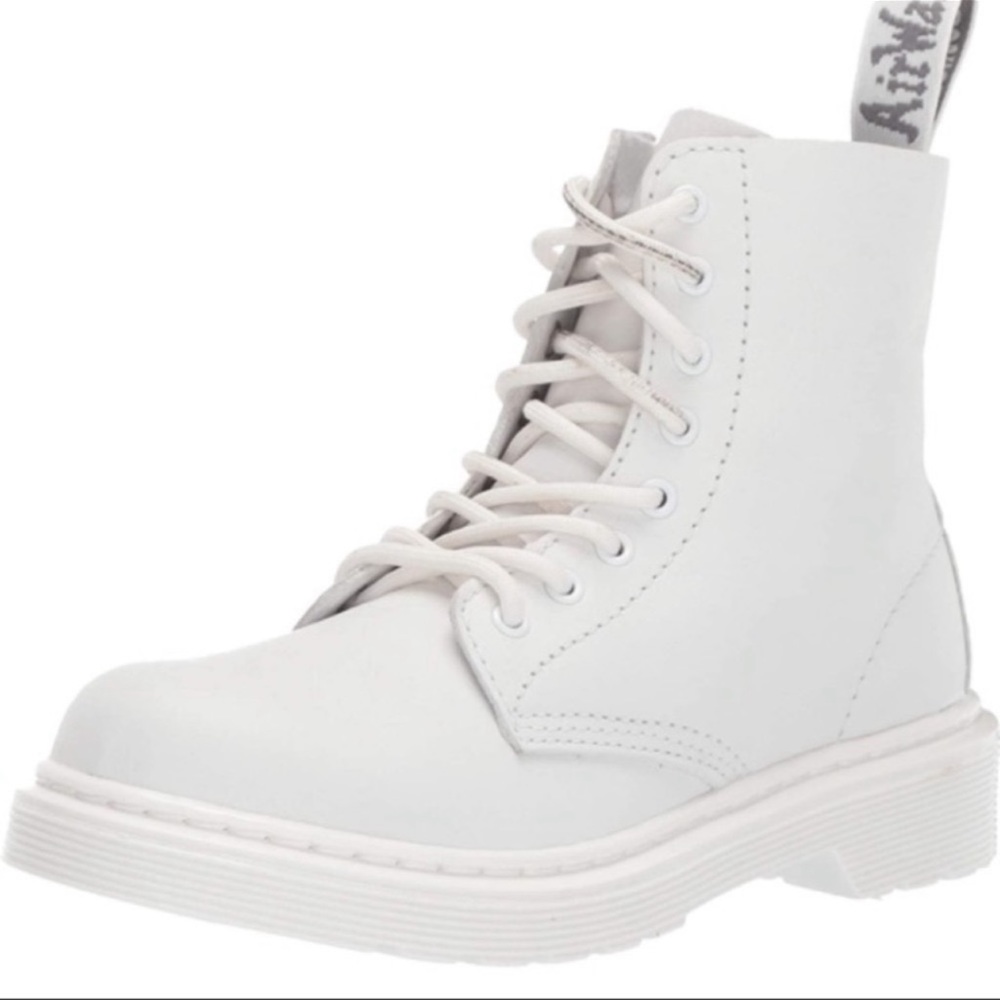 New All white Dr Martens kids boots
